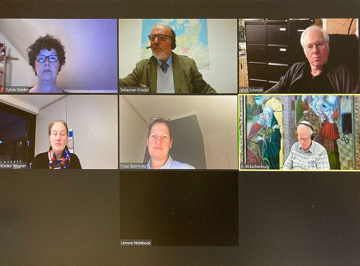 Screenshot der Videokonferenz des Landesnetz-Vorstandes